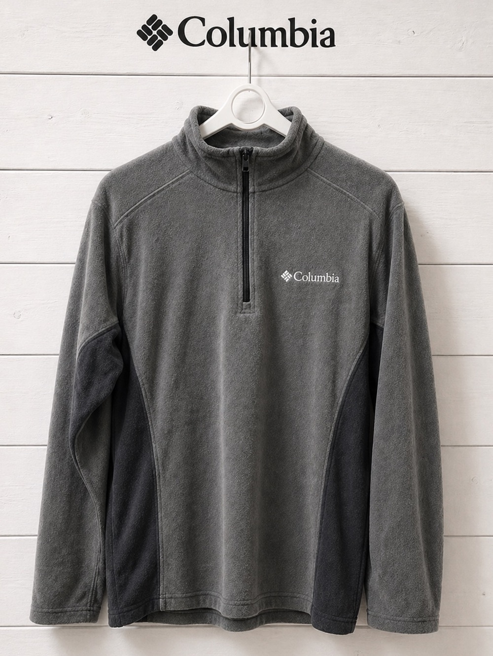 COLUMBIA Gray Classic fleece size M